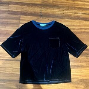 Karlie Navy Velvet Tee